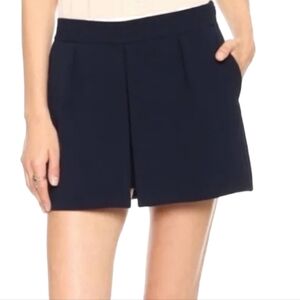 Club Monaco Navy Pleated Shorts Skort